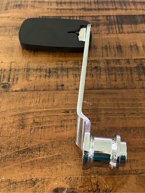 Replacement motorcycle foot rest with Black Cover and Chrome Arm